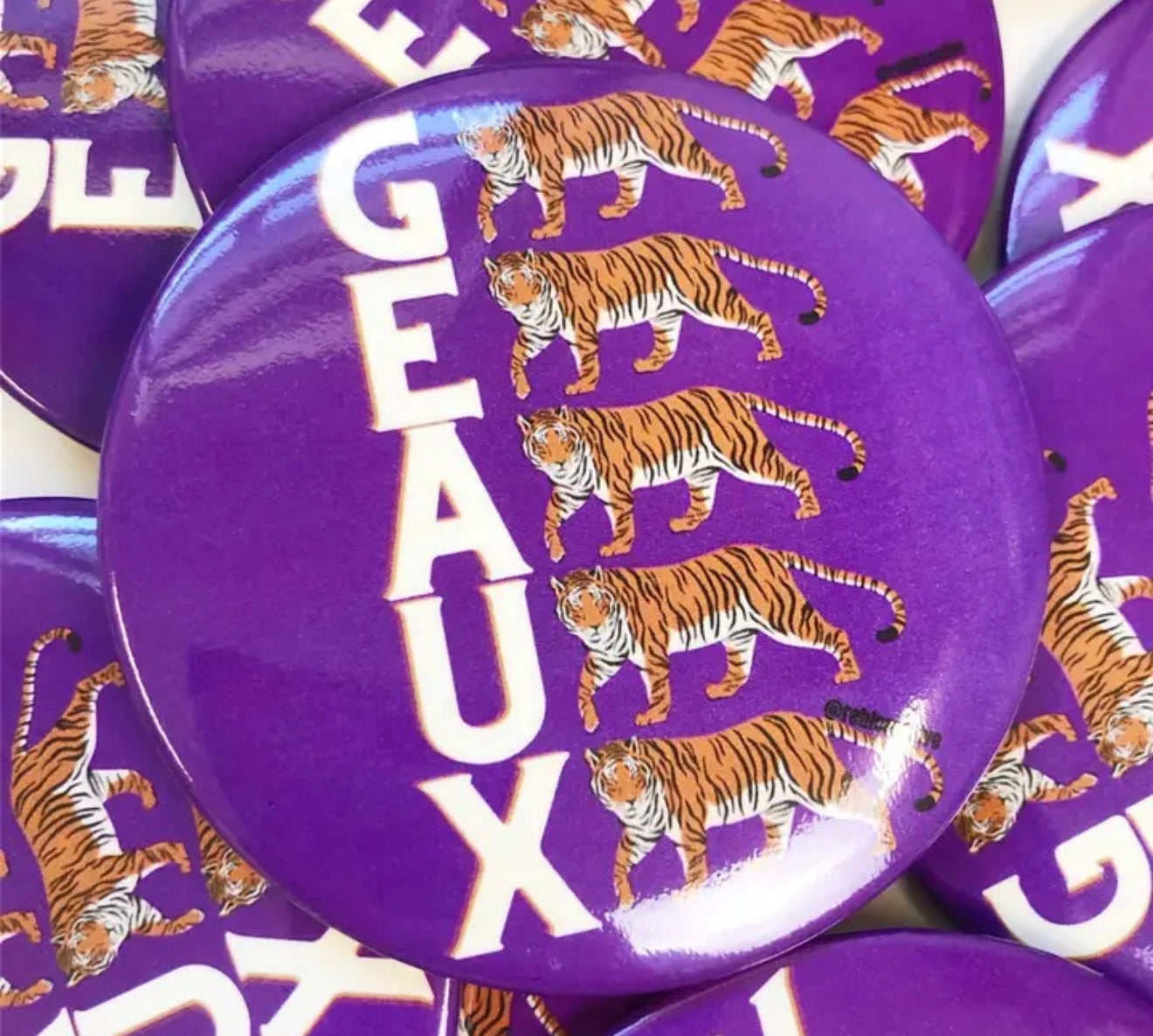 Purple Geaux Button