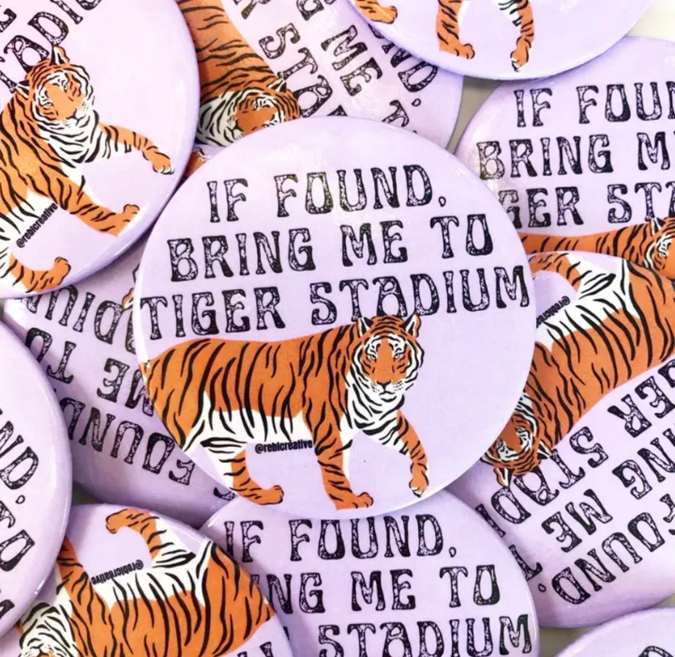 Tiger Game Day Button