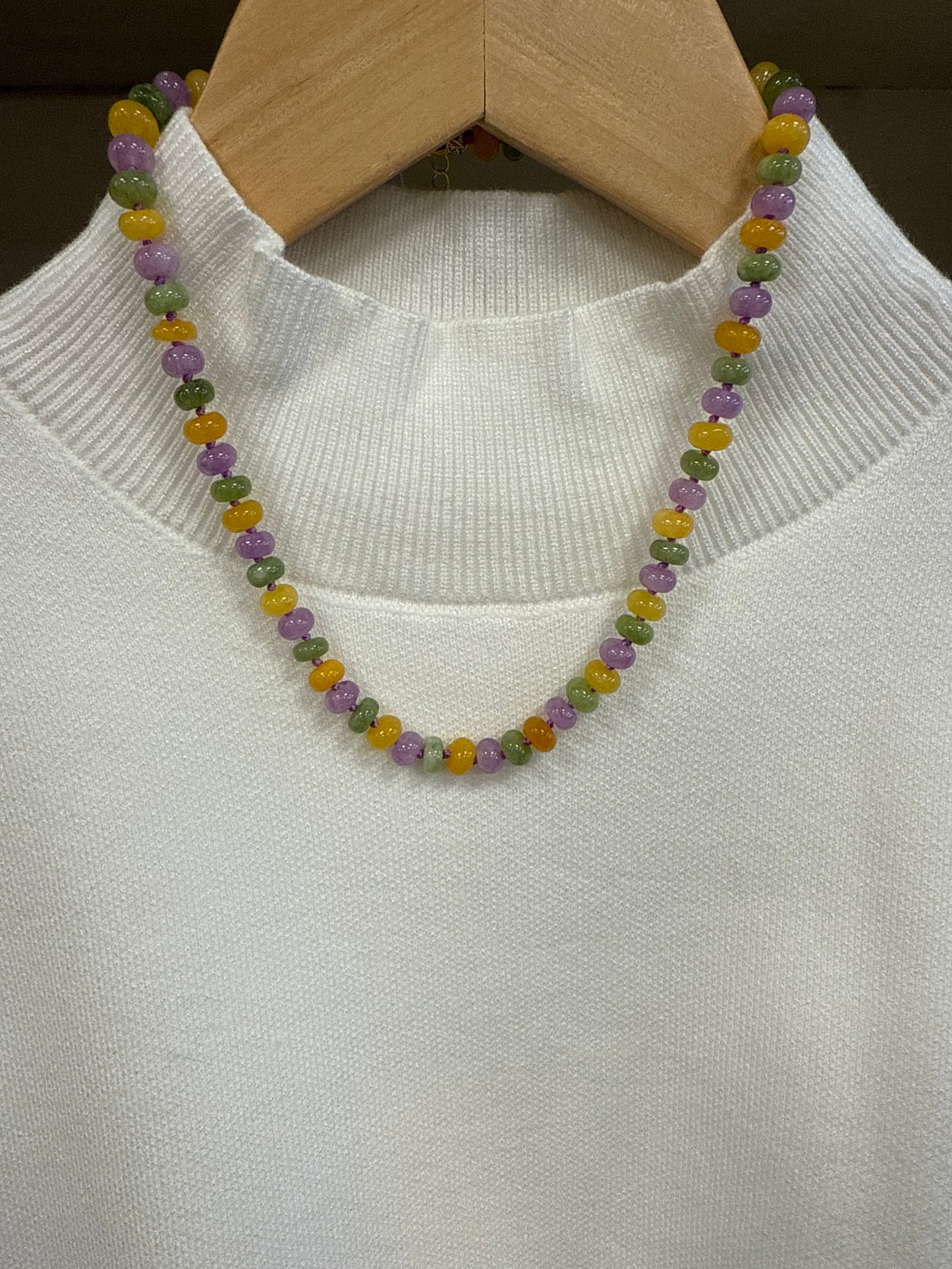 Mardi Gras Beaded Necklace