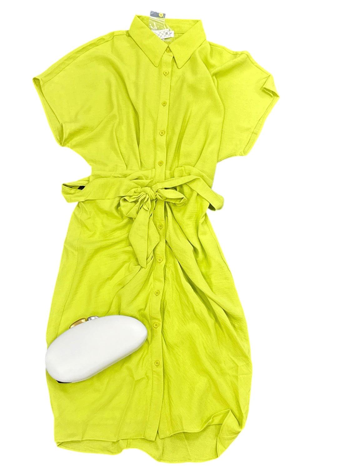 Chartreuse Tie Dress
