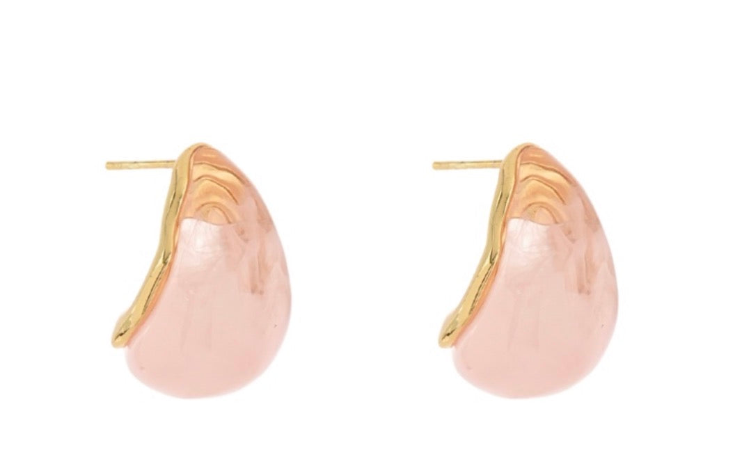 Pink teardrop earrings