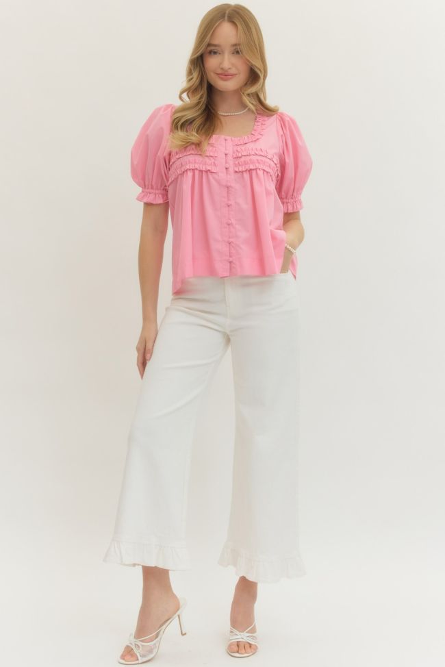 Light Pink Poplin Top