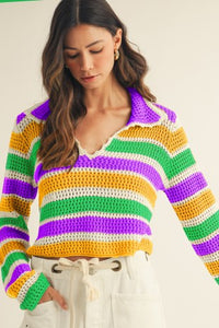 Mardi Gras Sweater