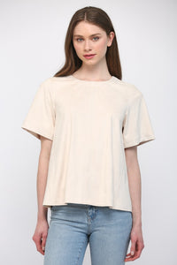 Faux Suede Top