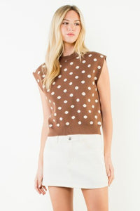 Sleeveless Polka Dot Top