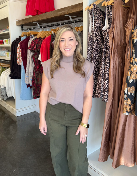 Mocha Sleeveless Sweater