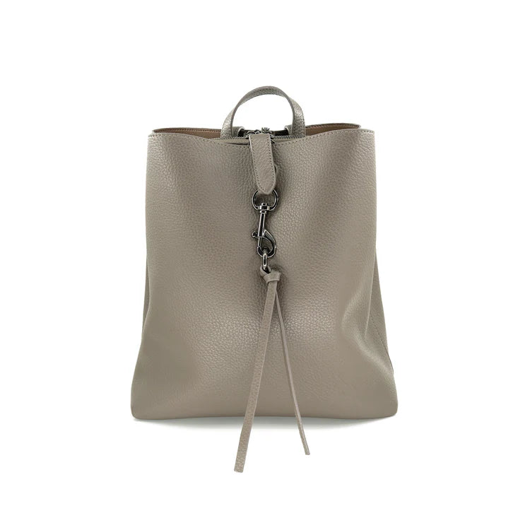 Taupe Leather Bucket Bag