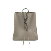 Taupe Leather Bucket Bag
