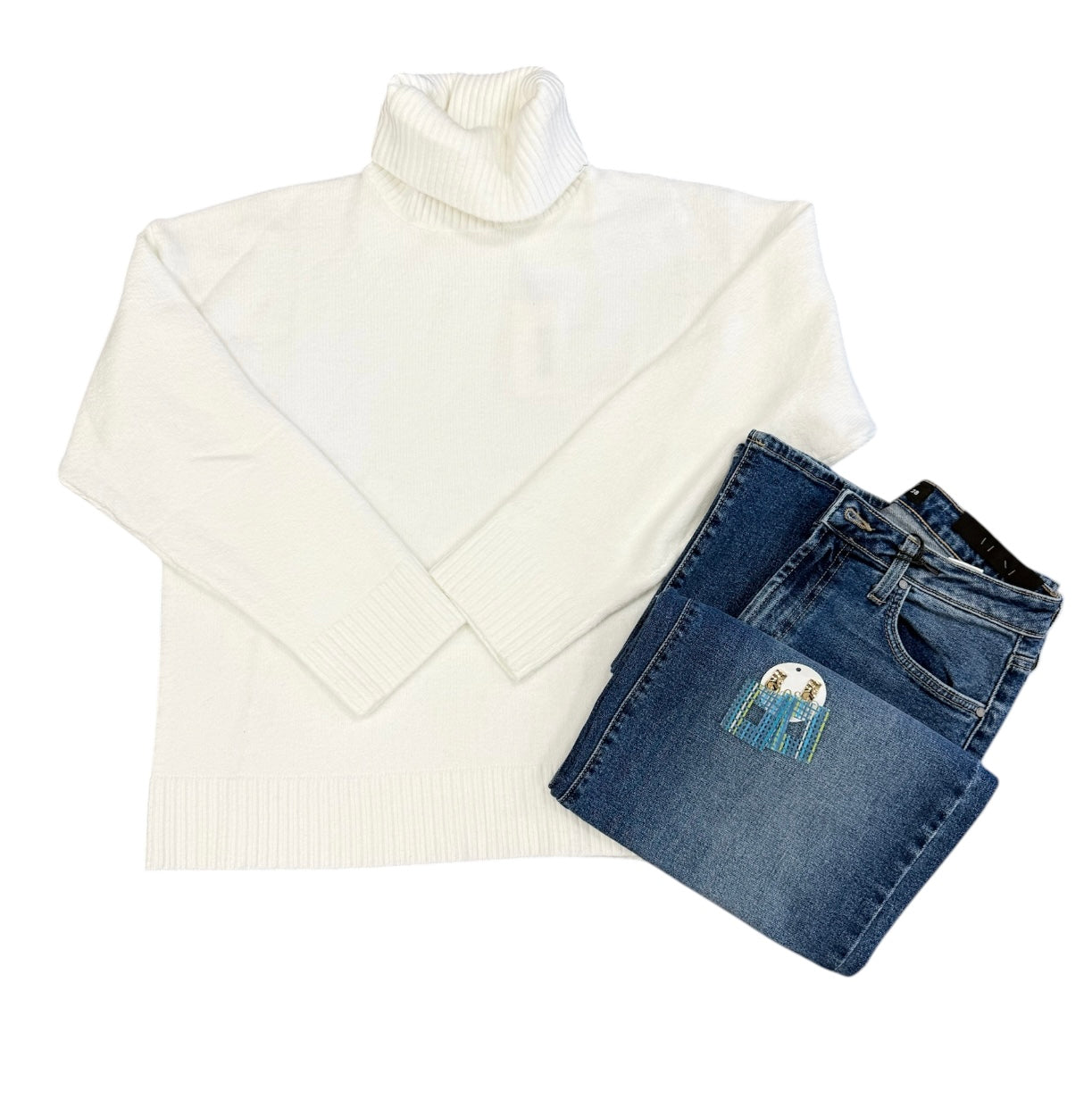 White Turtle Neck Sweater