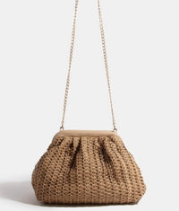 Khaki Straw Bag