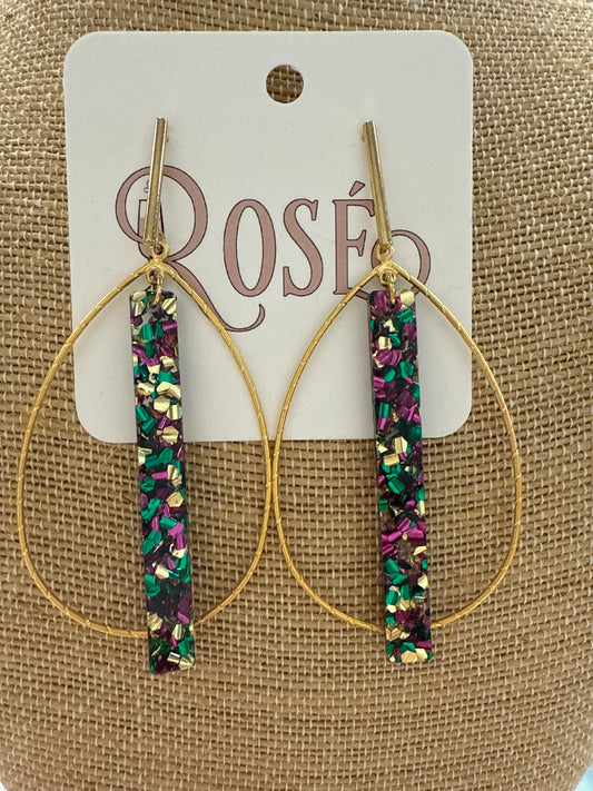 Mardi party earring