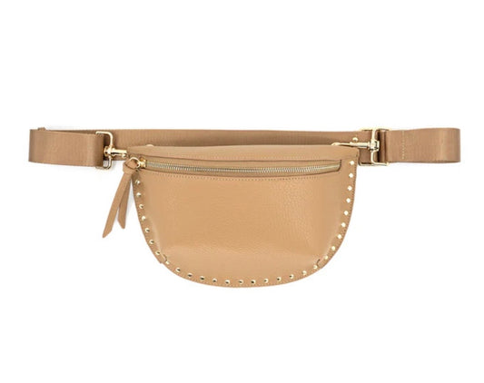 Tan Studded Fanny Pack