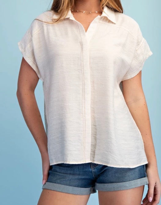 Linen button down