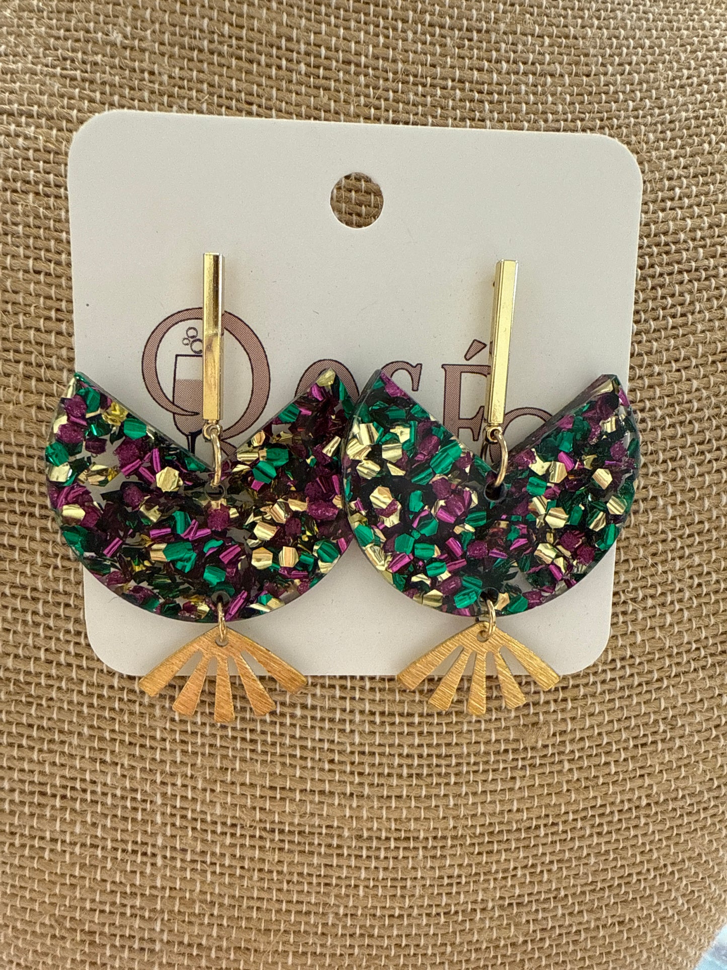 Mardi Gras earrings