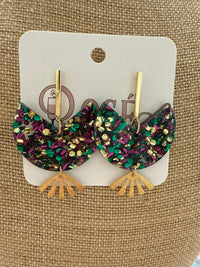 Mardi Gras earrings