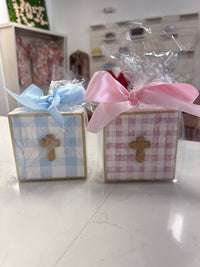 Gingham Cross Canvas