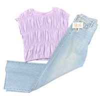 Lavender Poplin Blouse
