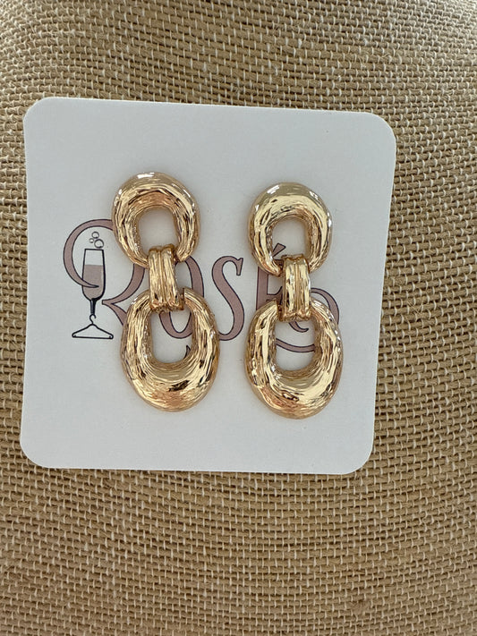 Gold drop earring