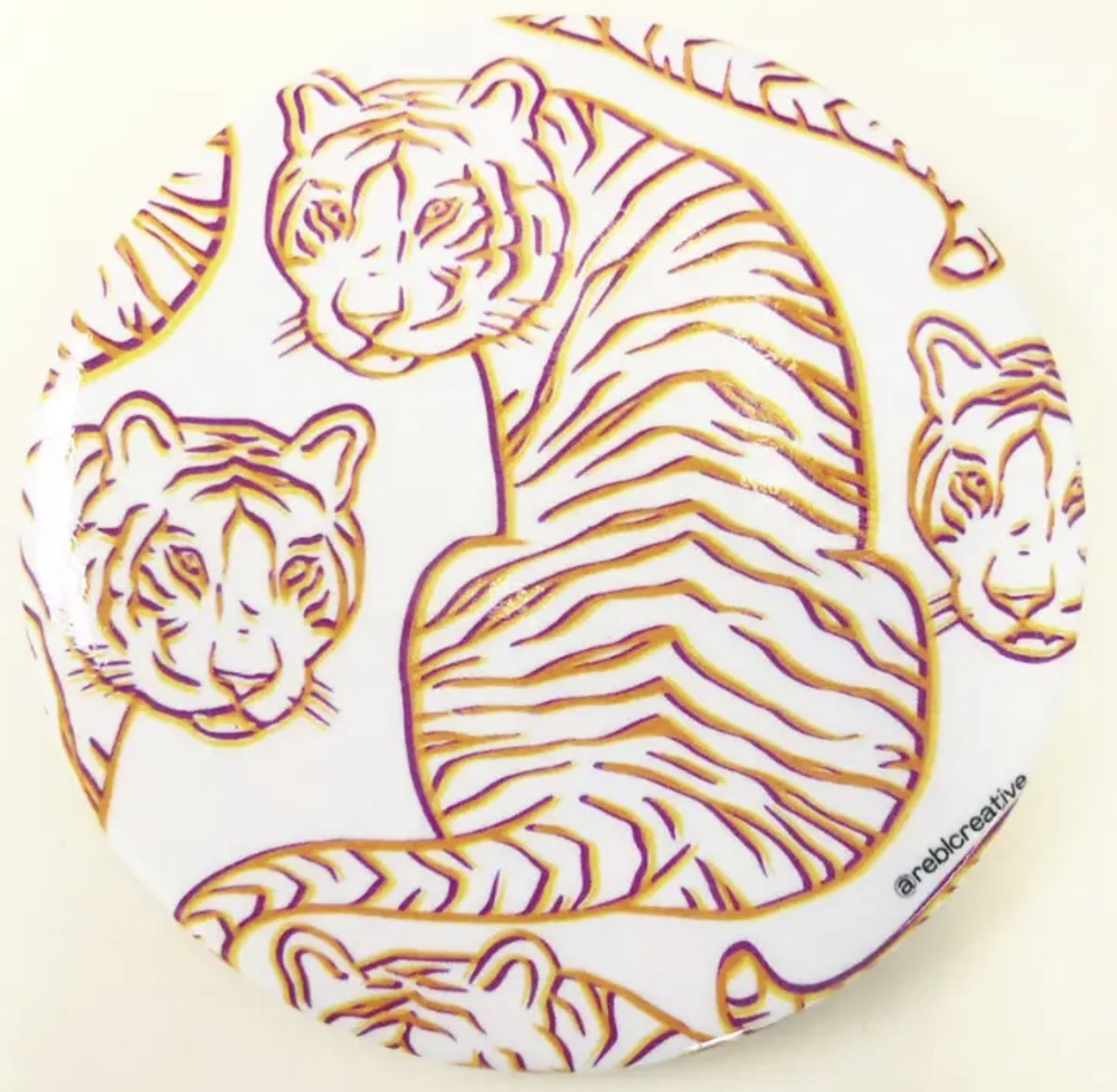 Gold Tiger Button