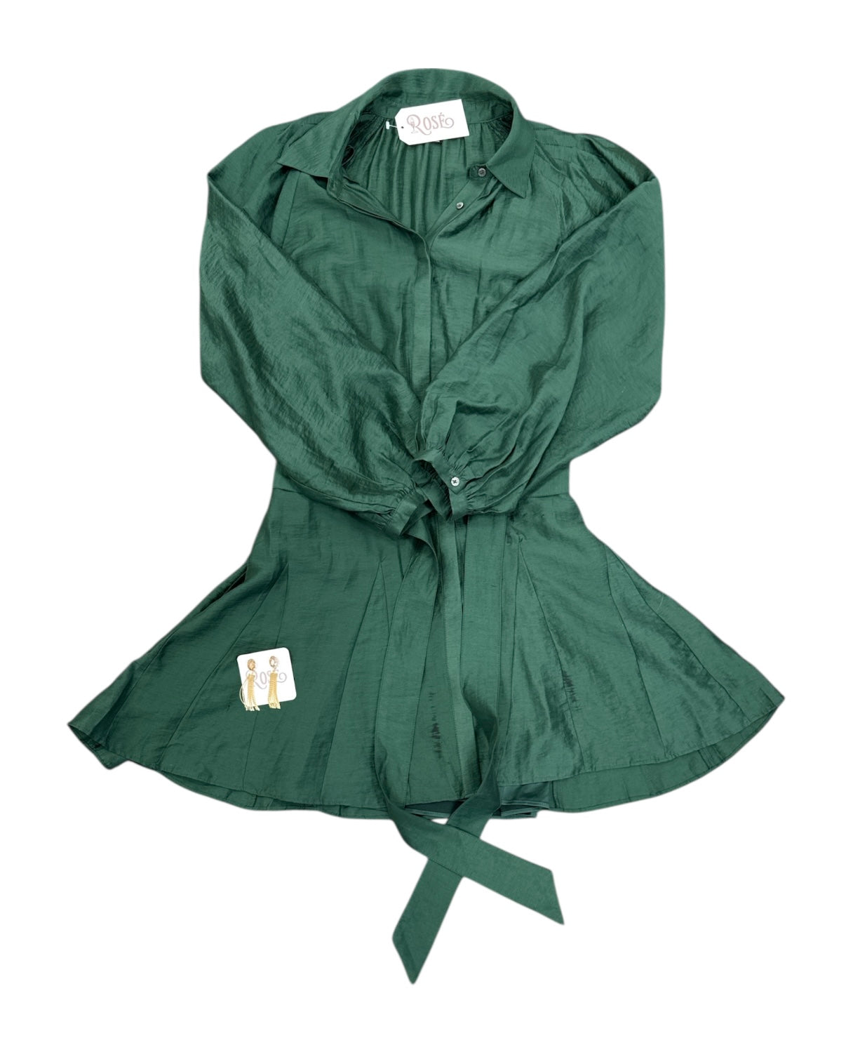 Hunter Green Button Down Dress