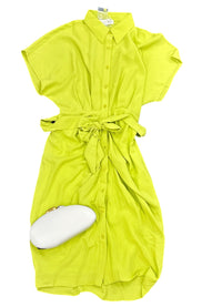 Chartreuse Tie Dress