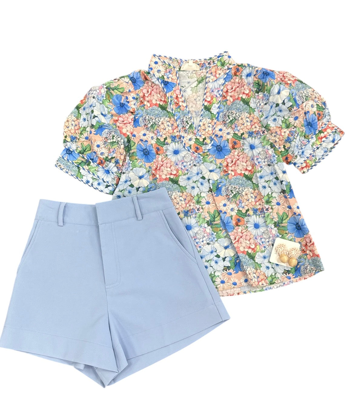 Floral Puff sleeve Top