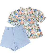 Floral Puff sleeve Top