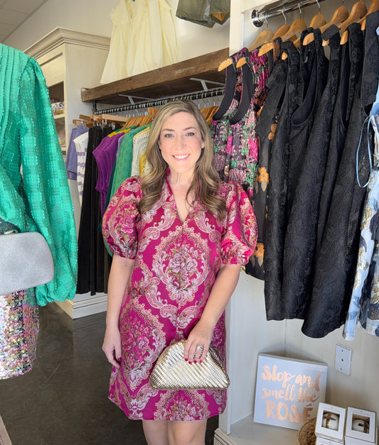 Floral Embroidery Detail Dress