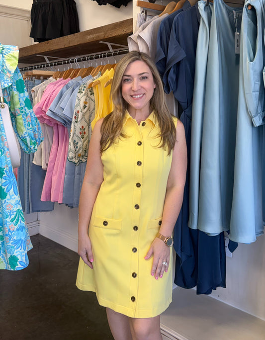 Yellow Button Down Dress
