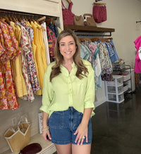 Lime Oversized Blouse