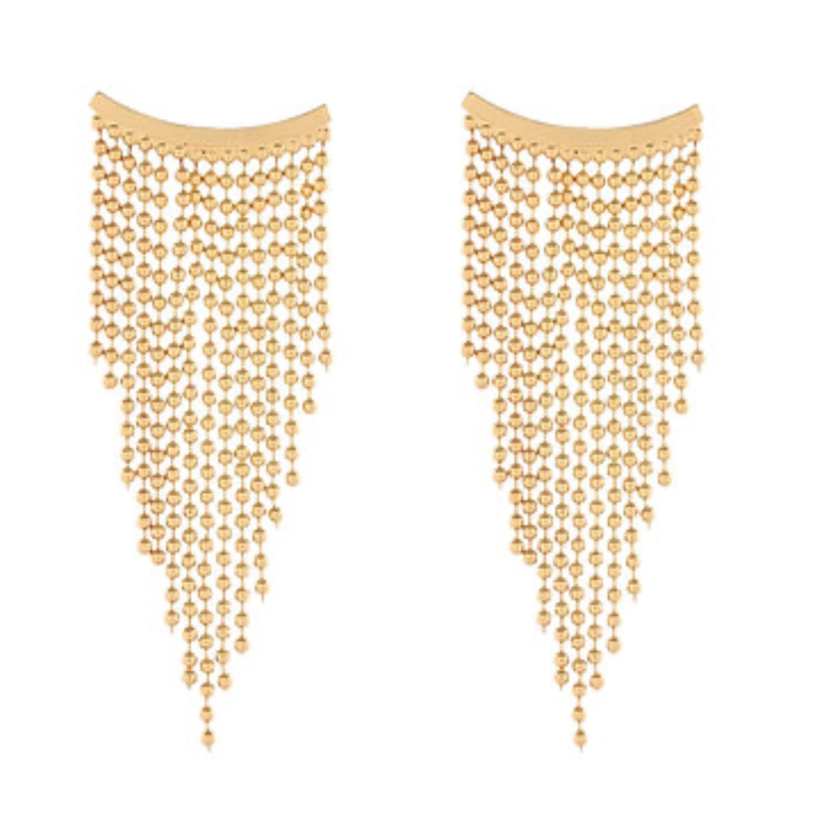 Gold drop earring